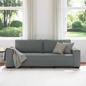 vidaXL Τριθέσιος Καναπές Σκούρο Γκρι 220x77x82 εκ. Ύφασμα