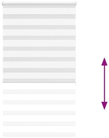 vidaXL Ζέβρα τυφλή Λευκό Πλάτος υφάσματος 90,9 εκ. Πολυεστέρας