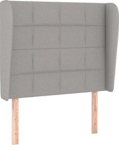 vidaXL Κρεβάτι Boxspring με Στρώμα Ανοιχτό Γκρι 100x200 εκ. Υφασμάτινο