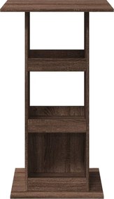 vidaXL Τραπέζι Μπαρ με Ράφια Καφέ Δρυς 60x60x102 εκ. Επεξεργ. Ξύλο