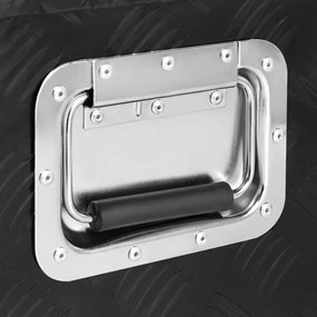 vidaXL Κουτί Αποθήκευσης Μαύρο 90x47x33,5 εκ. από Αλουμίνιο