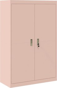 vidaXL Ντουλάπι αποθήκευσης 2 τμχ. Ροζ 90 x 40 x 210 εκ Ατσάλι