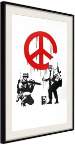 Αφίσα - Banksy: CND Soldiers I - 20x30 - Μαύρο - Με πασπαρτού
