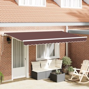 vidaXL Σκηνίτσα Αναδιπλούμενη Καφέ 400 x 200 cm Πολυεστέρας, Αλουμίνιο