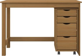 vidaXL Σετ Γραφείου και Κινητού Ντουλαπιού MOSS 2 pcs Μέλι Καφέ