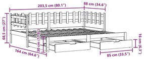 ΚΑΝΑΠΕΣ ΚΡΕΒΑΤΙ ΣΥΡΟΜΕΝΟΣ ΧΩΡΙΣ ΣΤΡΩΜΑ 80X200 ΕΚ. &amp; ΣΥΡΤΑΡΙΑ 3302250