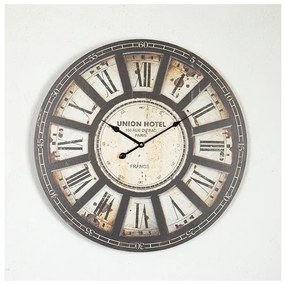 Ρολόι Τοίχου Αντικέ Ξύλο Εκρού-Μαύρο 58.2x4.3x58.2 753-13031 Estheti-753-13031-Μαύρο 753-13031