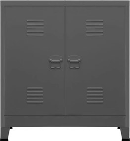 vidaXL Αρχειοθήκη Βιομηχανικού Στιλ Ανθρακί 90 x 40 x 100 εκ. Ατσάλινη