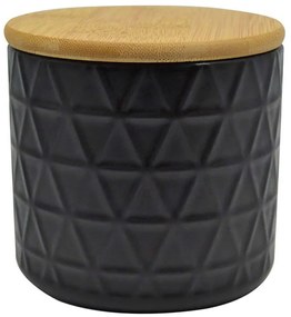 Βάζο Αποθήκευσης 817108 11x11x10,6cm Natural-Black Ankor Bamboo,Κεραμικό