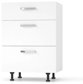 CHARLOTΤE Συρταριέρα 60x46.5x82εκ με μεταλλικά χερούλια Λευκό SO-CD603SW