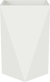 vidaXL Γλάστρα 2 pcs Λευκό 50 x 50 x 75 cm Ατσάλι