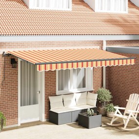 vidaXL Αναδιπλούμενη τέντα Κίτρινο 400 x 200 cm ύφασμα