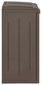 vidaXL Κάδος Απορριμμάτων με 2 Πόρτες Καφέ 65 x 45 x 88 εκ. από PP