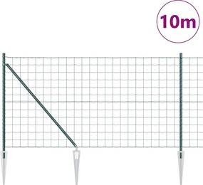 vidaXL Τεντώτο με στήριγμα Πράσινο 1 x 10 m Ατσάλι