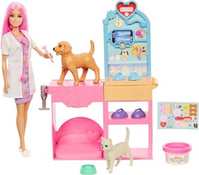 Playset Barbie Veterinarian Clinic 15 Τεμάχια