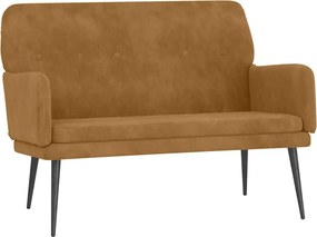 vidaXL Πάγκος Καφέ 108x79x79 εκ. Βελούδινος