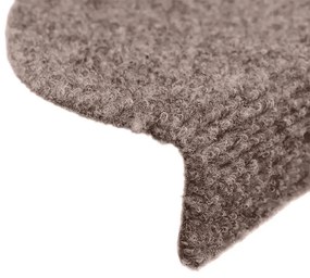 vidaXL Πατάκια Σκαλιών Αυτοκόλλητα 10 τεμ. 65x21x4 εκ. Κρεμ Ημίστρογγυλά Μεγάλα