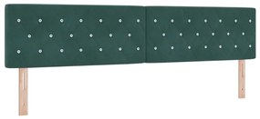 vidaXL Κρεβάτι με ελατήρια Σκούρο πράσινο 200 x 200 cm Βελούδο
