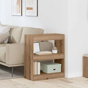 vidaXL Βιβλιοθήκη artisan δρυς 60 x 30 x 72 εκ. Επεξεργασμένο ξύλο