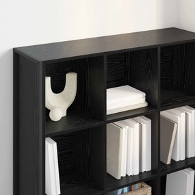 vidaXL Βιβλιοθήκη 99,5 x 30 x 108 cm Επεξεργασμένο Ξύλο Μαύρη Δρυς