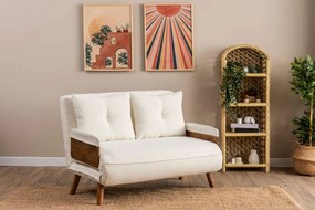 2-Seat Sofa-Bed Cosmo 2-Seater - Teddy White White