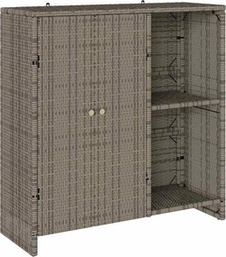 vidaXL Ντουλάπι αποθήκευσης με ράφι Γκρι 100 x 36 x 102 εκ Ρατάν