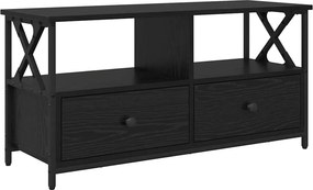 vidaXL Ντουλάπι TV με συρτάρι Μαύρη Οξυά 90 x 33 x 45 εκ