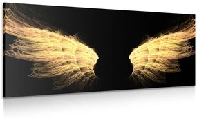 Εικόνα με χρυσά φτερά αγγέλου - 120x60