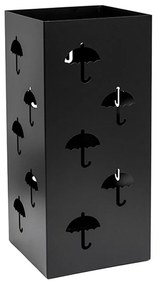 Ομπρελοθήκη Τετράγωνη 25-403 22x22x50cm Matte Black Pam&Co Stainless Steel