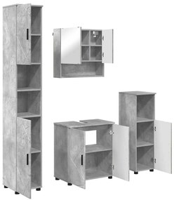 vidaXL Σετ Επίπλων Μπάνιου 4 pcs Γκρι σκυροδέματος 61 x 35 x 64 εκ.