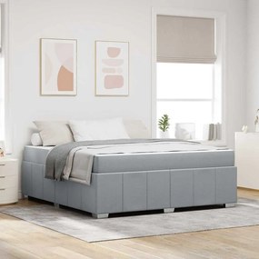 vidaXL Σκελετός Κρεβατιού Ανοιχτό γκρι 180 x 200 cm ύφασμα