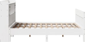 vidaXL Σκελετός Κρεβ. Χωρίς Στρώμα Λευκό 140x190 εκ Μασίφ Πεύκο
