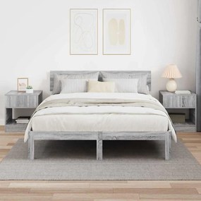vidaXL End Table 2 pcs Γκρίζο Σονομα 40,5 x 40 x 45 εκ