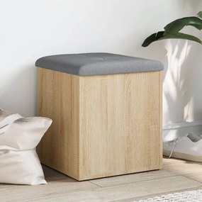 Πάγκος Αποθήκευσης Sonoma Δρυς 42x42x45 εκ. από Τεχνητό Ξύλο