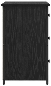 vidaXL Κομοδίνο με συρτάρι Μαύρη δρυς 40 x 36 x 60 εκ