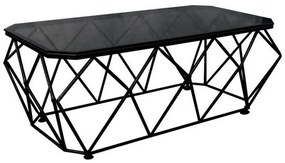 Τραπεζάκι Σαλονιού Acton ΕΜ523,1 123x63x44cm  Black-Smoke Metal, Glass