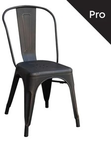 RELIX Καρέκλα-Pro, Στοιβαζόμενη, Μέταλλο Βαφή Antique Black  45x51x85cm Ε5191,10