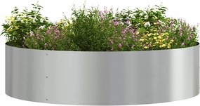 vidaXL Δακτύλιος γλάστρας 5 τμχ. Ασημί 80 x 80 x 20 cm