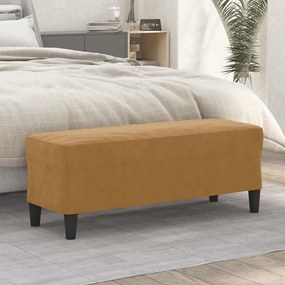 vidaXL Πάγκος Καφέ 100x35x41 εκ. Βελούδινος