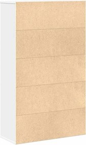 vidaXL Βιβλιοθήκη Λευκή 60x24x101,5 εκ. από Επεξεργασμένο Ξύλο