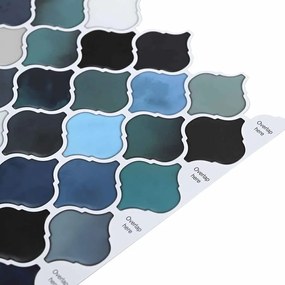 vidaXL Tile Λαμπτήρα 10 pcs Μπλε Πράσινο 27 x 27 εκ.