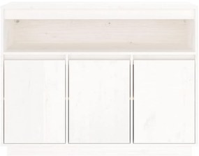 vidaXL Ντουλάπι Λευκό 104,5x34x80 εκ. από Μασίφ Ξύλο Πεύκου
