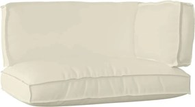 vidaXL Σετ Μαξιλαριών Πάγου 3 pcs Κρεμ Ύφασμα Όξφορντ