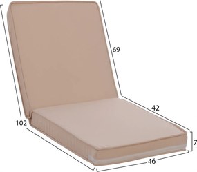 ΜΑΞΙΛΑΡΙ ΚΑΡΕΚΛΑΣ ΜΕ ΠΛΑΤΗ POLYESTER CHIOS ΜΠΕΖ HM11238.01P 110X46X6κ.