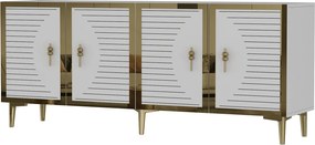 Κονσόλα Λευκό / Χρυσό PUCLEN 180x32x75
