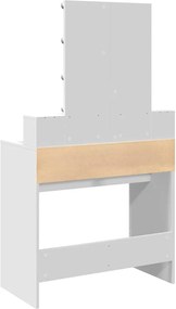 vidaXL Μπουντουάρ με LED Λευκό 80 x 41 x 144,5 εκ.