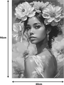 Πίνακας σε καμβά Lilibet Ι 3D Inart 60x2.5x90εκ