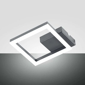 Φωτιστικό Οροφής - Πλαφονιέρα Bard 3394-24-282 18,3x18,3x5,5cm Dim Led 1080lm 11W Anthracite Fabas Luce