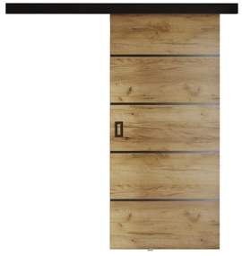 Συρόμενες πόρτες Dover 214, 19 kg, Craft δρυς, Πλαστικοποιημένη μοριοσανίδα, Ανοιχτό καφέ, Αλουμίνιο | Epipla1.gr