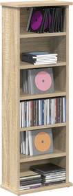 vidaXL Ντουλάπα CD Sonoma Δρυς 60 x 17 x 92 εκ. Επεξεργασμένο Ξύλο